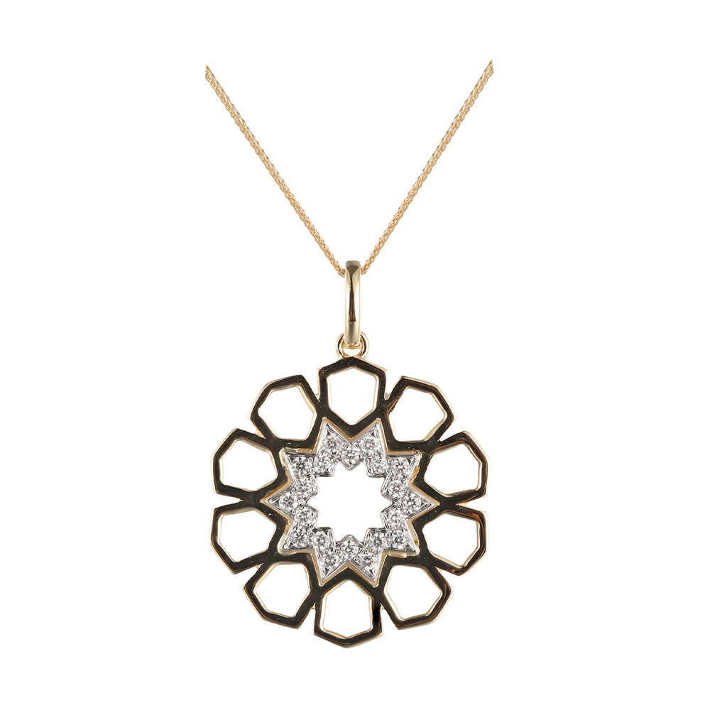 14Kt Yellow Gold Diamond 1/7Ctw Pendant