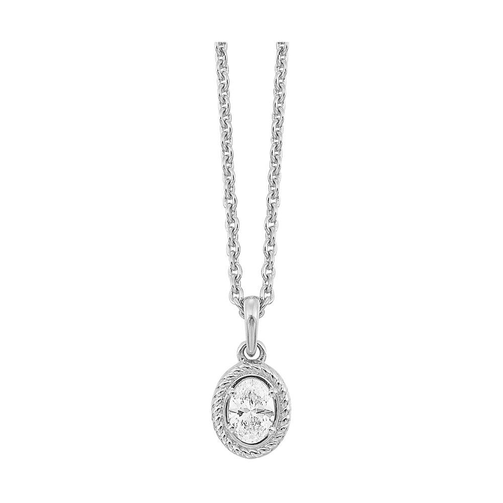 14Kt White Gold Diamond 1/3Ctw Pendant