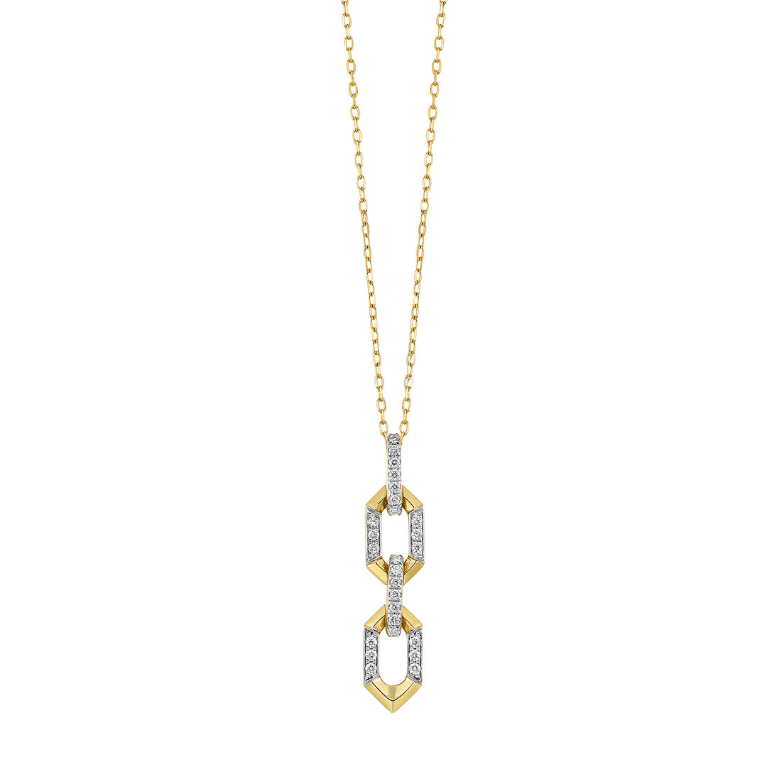 14Kt Yellow Gold Diamond 1/5Ctw Pendant