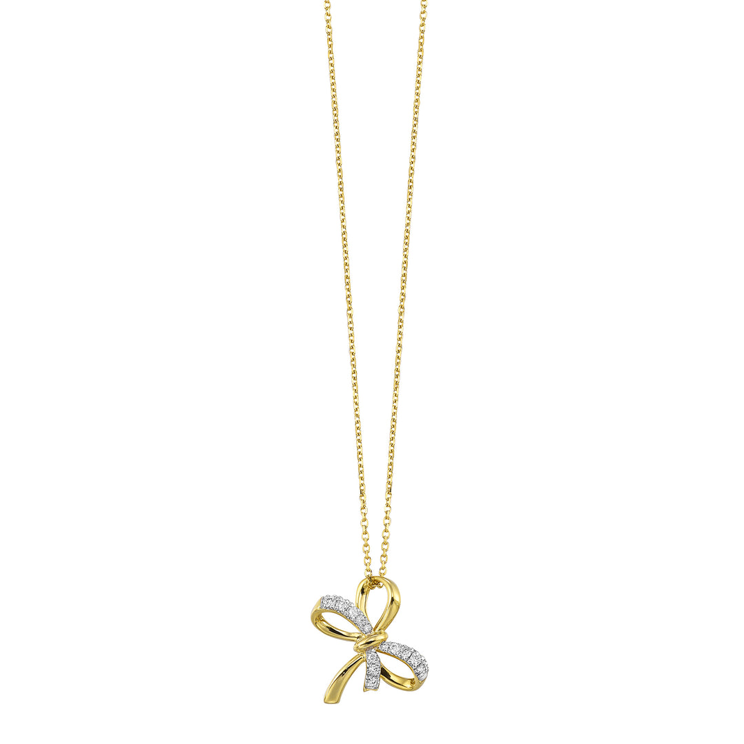 14Kt Yellow Gold Diamond 1/10Ctw Pendant