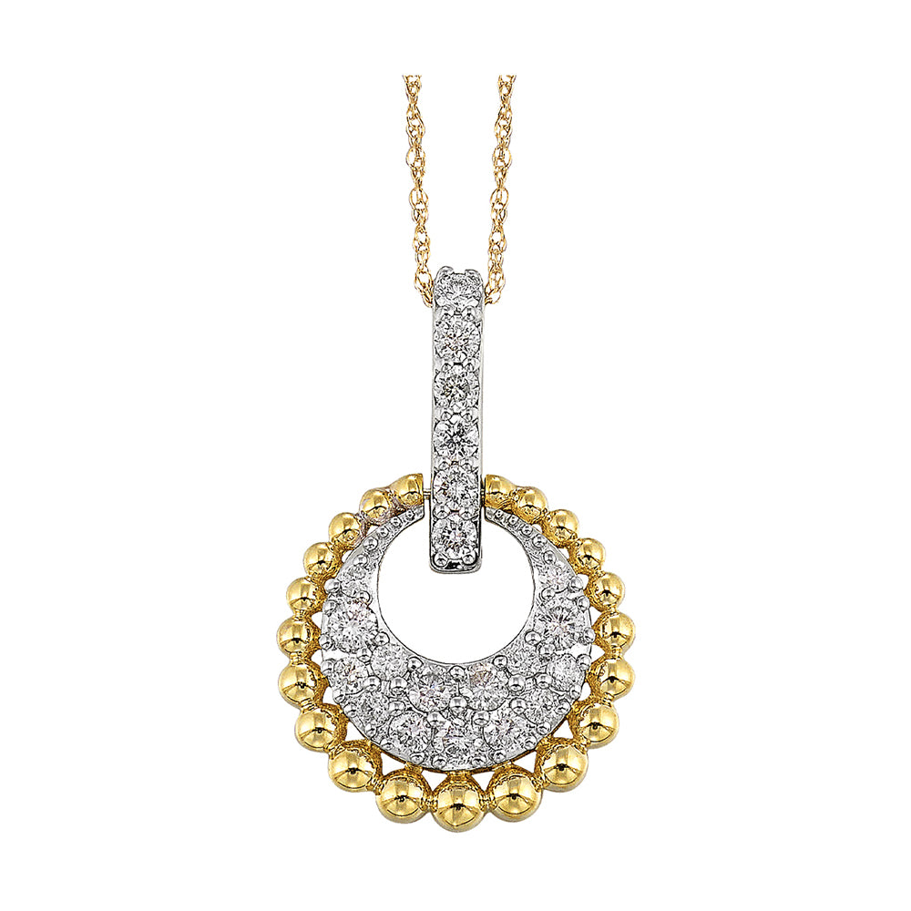 10Kt Yellow Gold Diamond 1/2Ctw Pendant