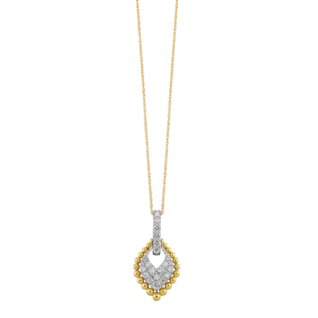 10Kt Yellow Gold Diamond 1/2Ctw Pendant