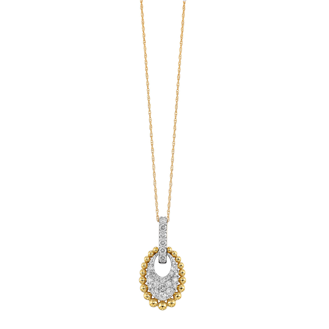 10Kt Yellow Gold Diamond 1/2Ctw Pendant