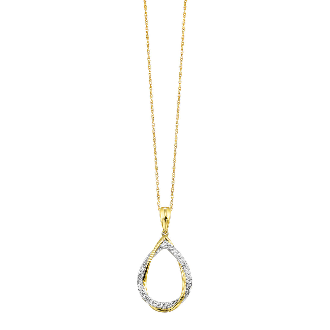 14Kt Yellow Gold Diamond 1/5Ctw Pendant