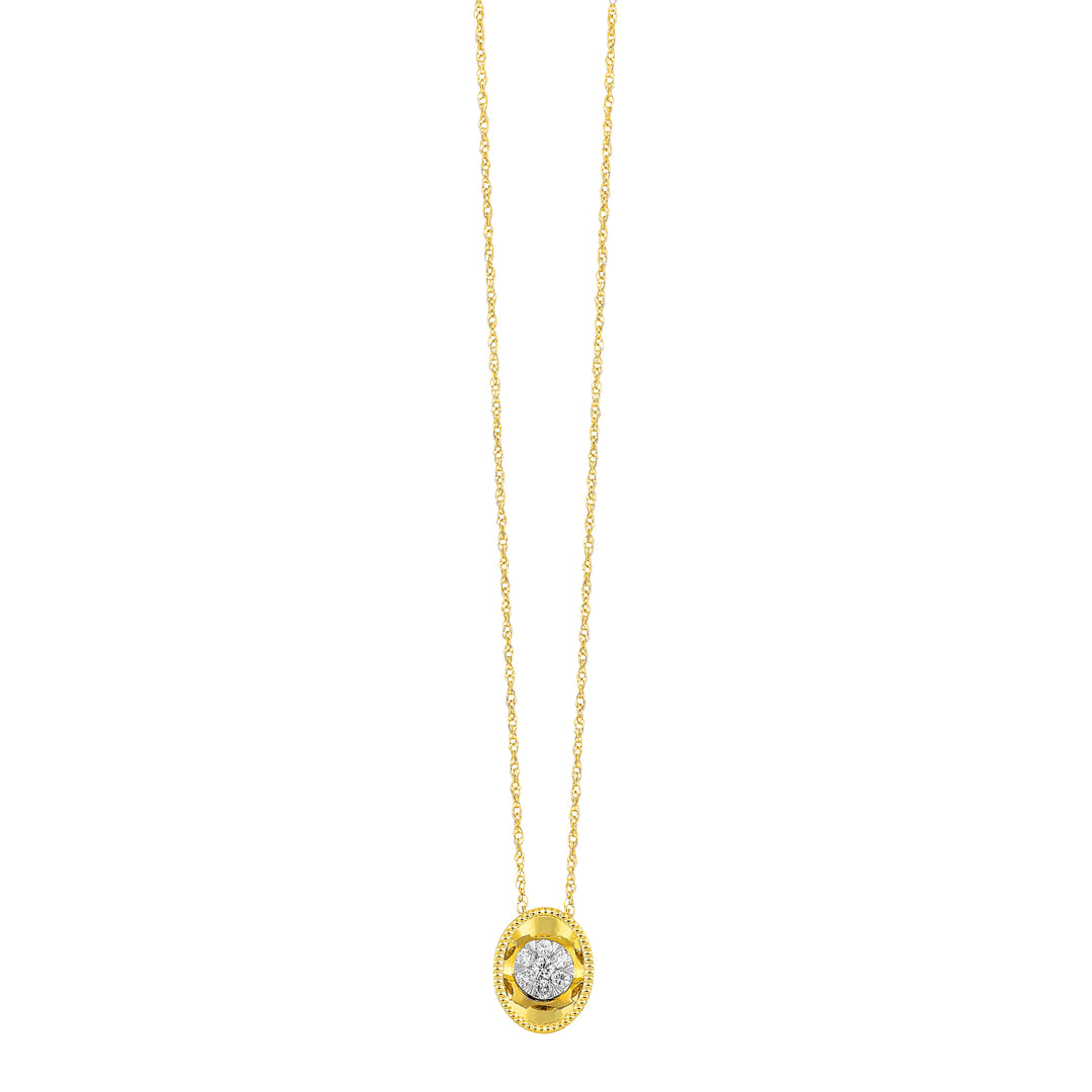 14Kt Yellow Gold Diamond 1/10Ctw Pendant