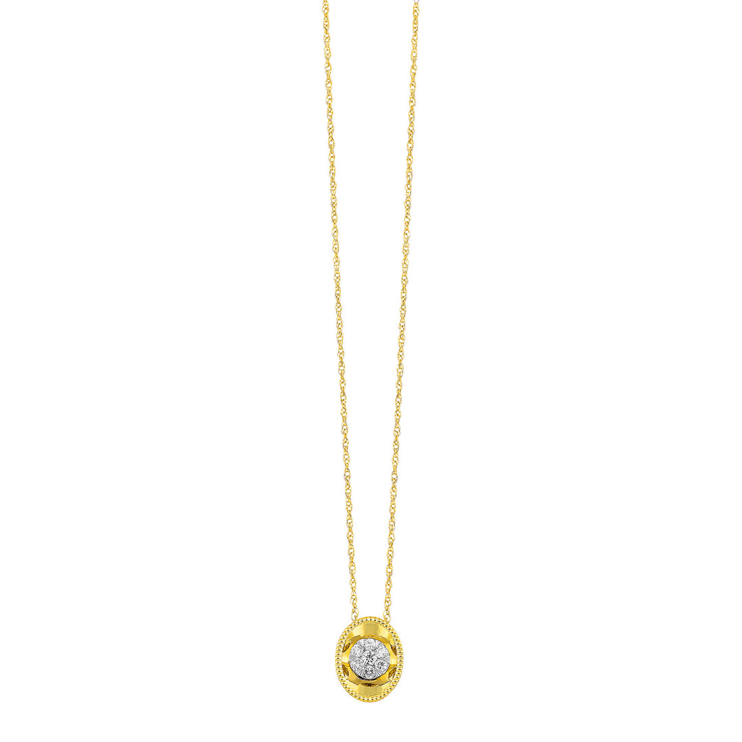 14Kt Yellow Gold Diamond 1/10Ctw Pendant