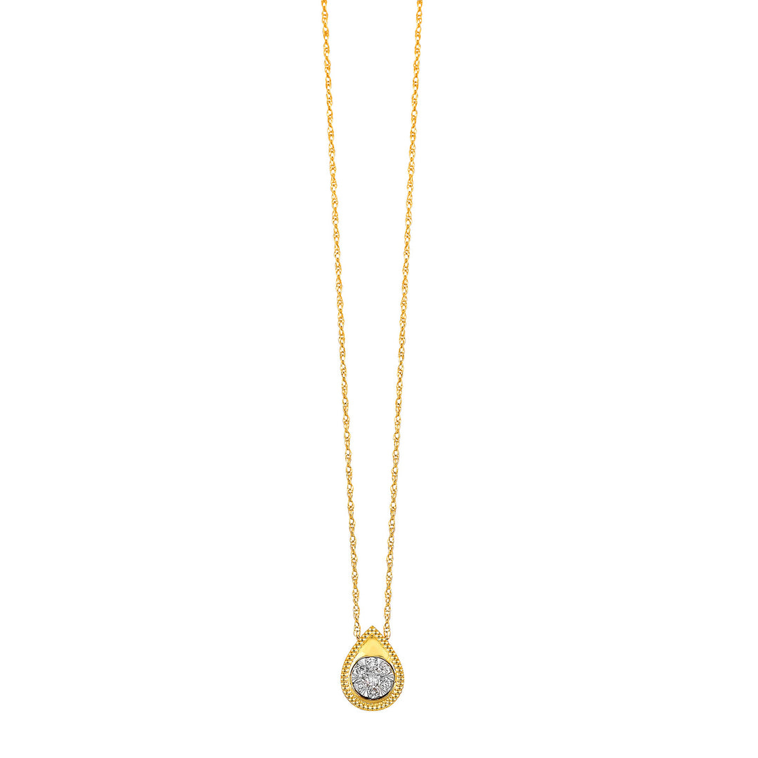 14Kt Yellow Gold Diamond 1/10Ctw Pendant