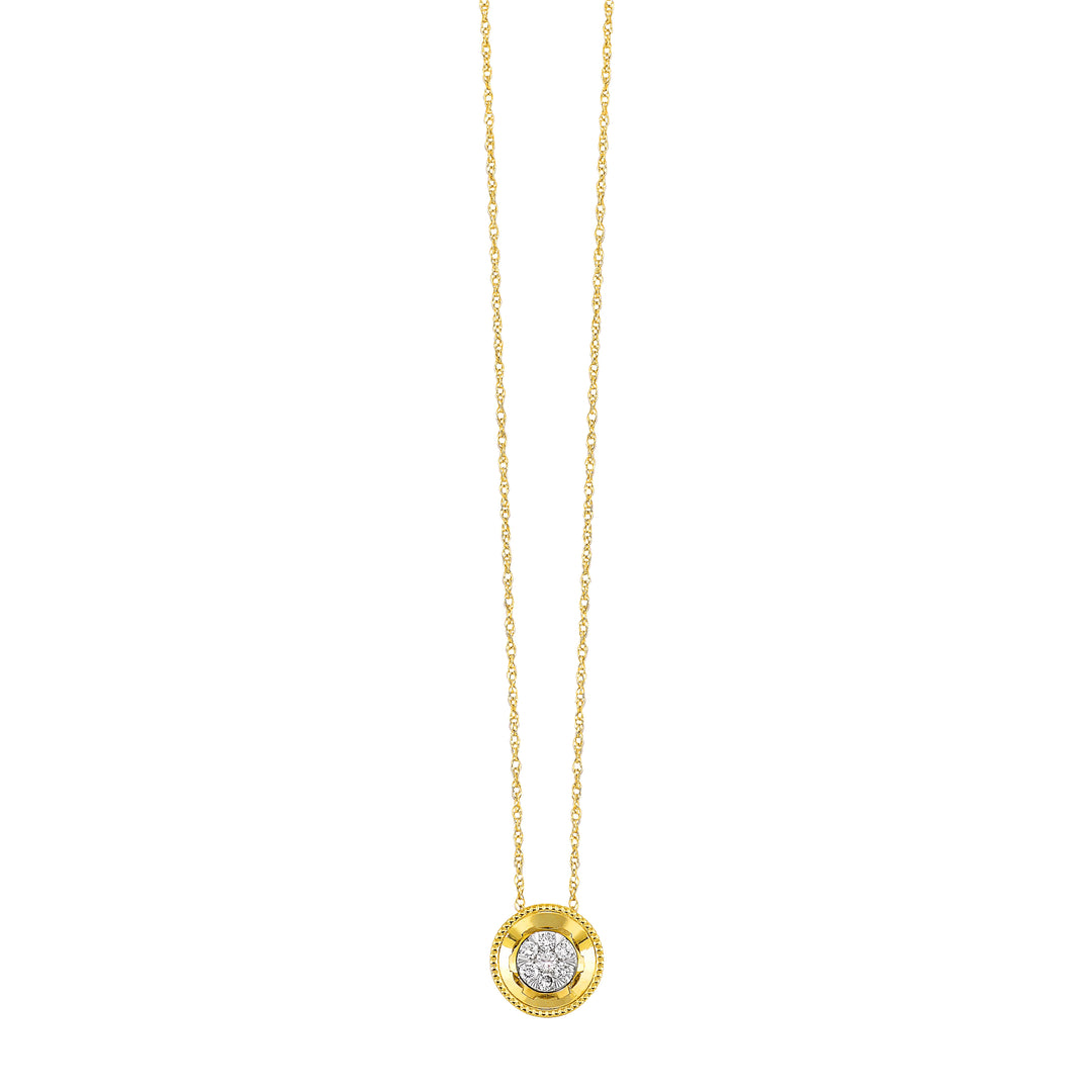 14Kt Yellow Gold Diamond 1/10Ctw Pendant