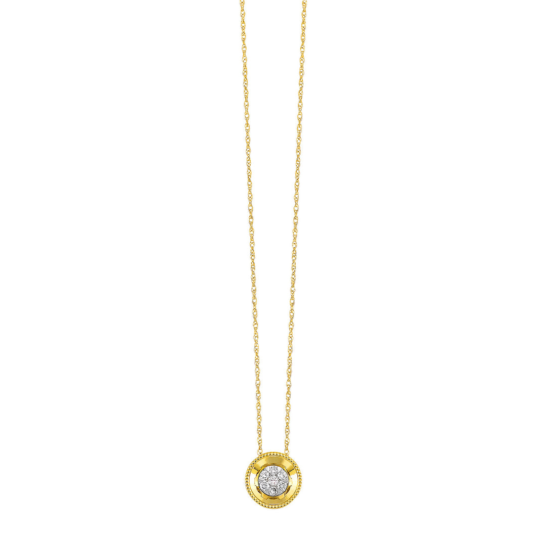 14Kt Yellow Gold Diamond 1/10Ctw Pendant