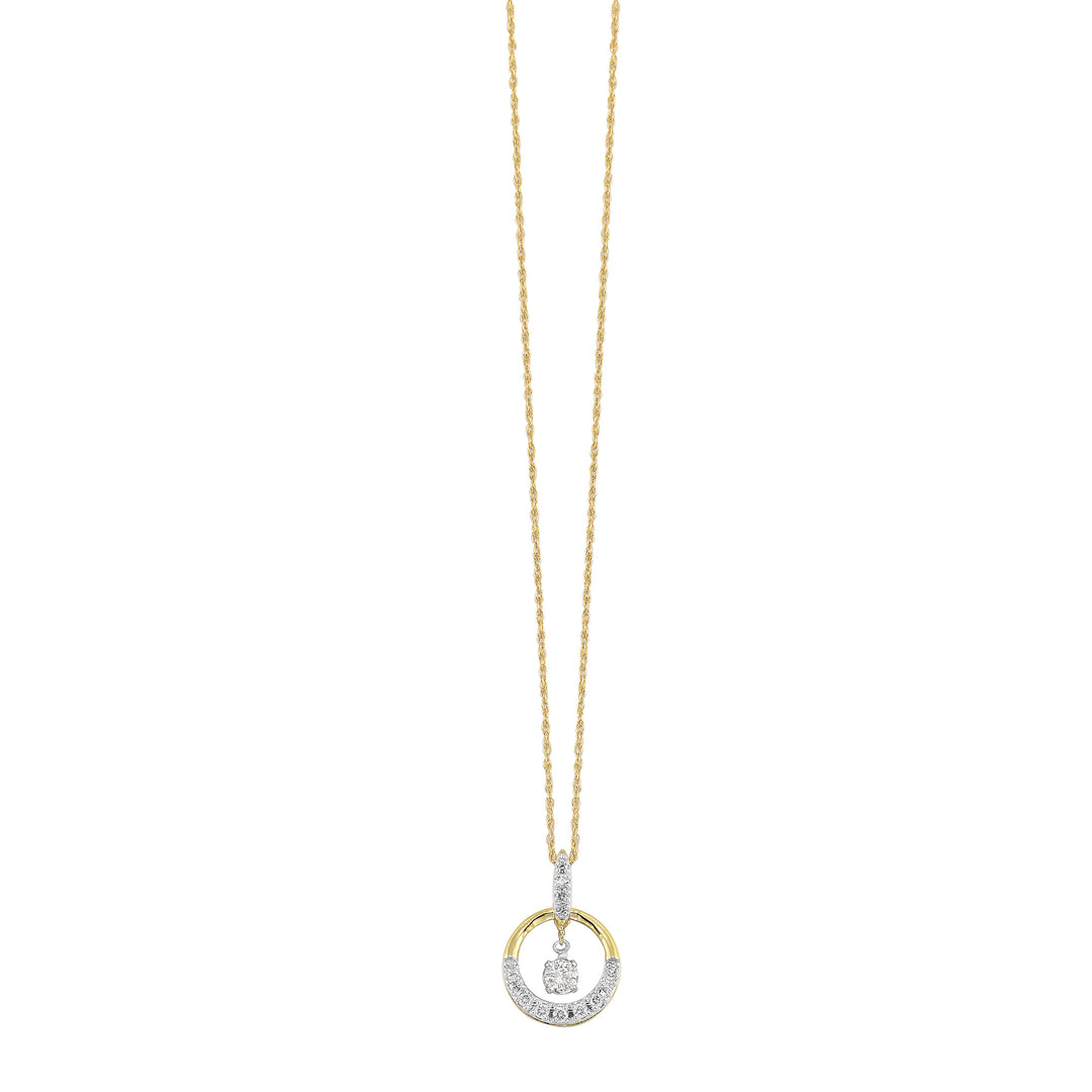 10Kt Yellow Gold Diamond 1/7Ctw Pendant