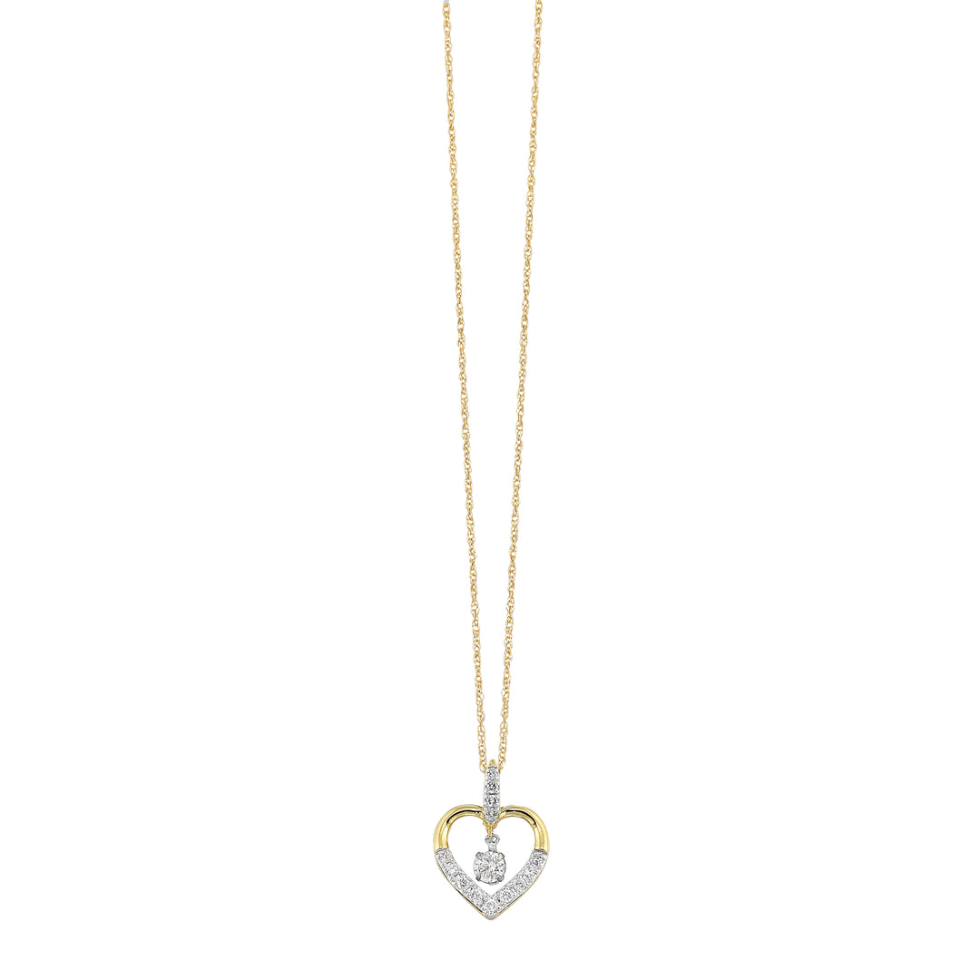 10Kt Yellow Gold Diamond 1/7Ctw Pendant