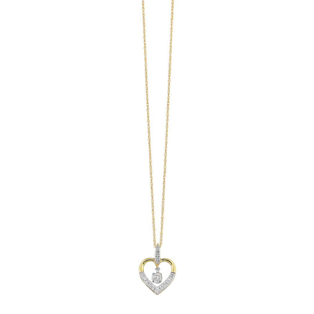 10Kt Yellow Gold Diamond 1/7Ctw Pendant