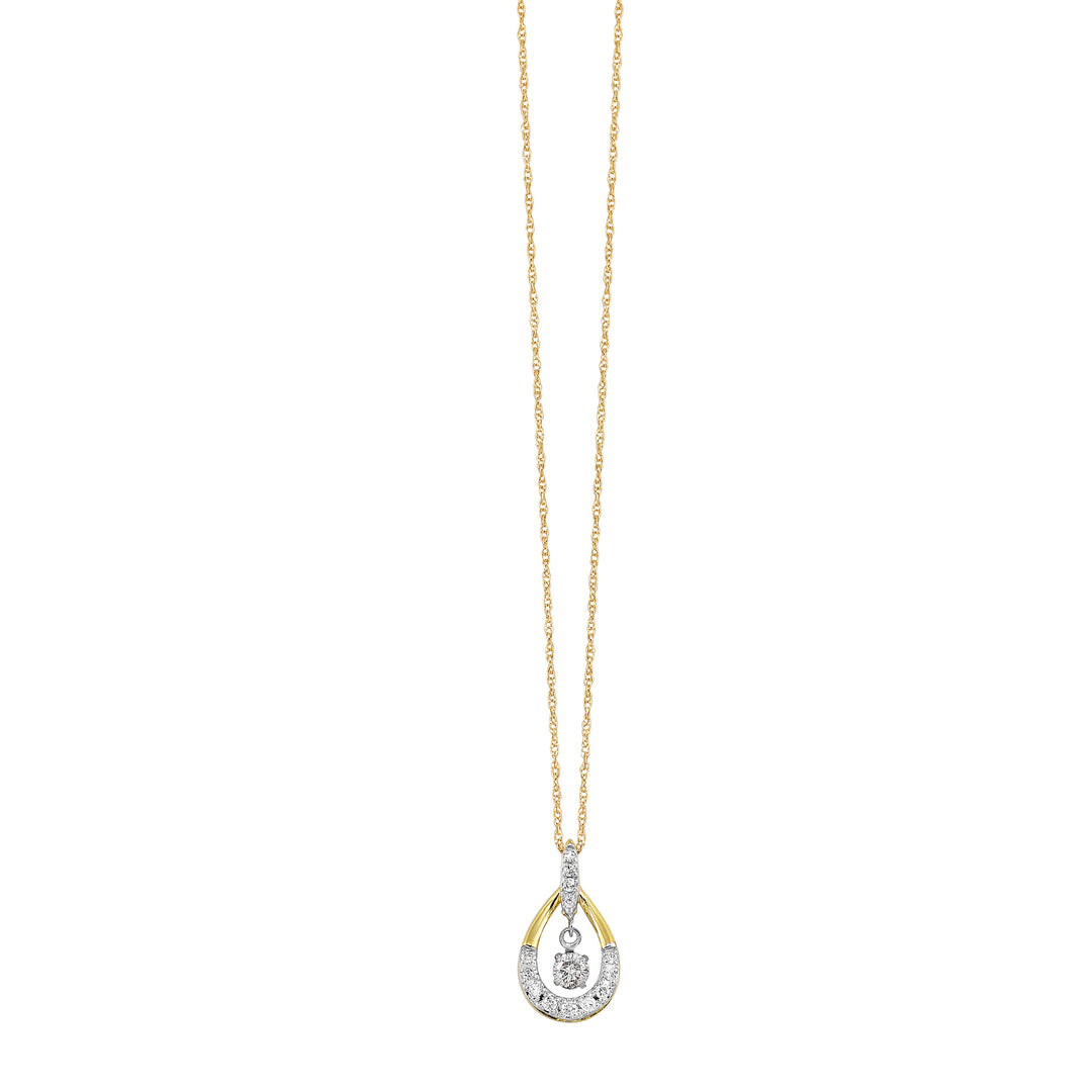 10Kt Yellow Gold Diamond 1/7Ctw Pendant