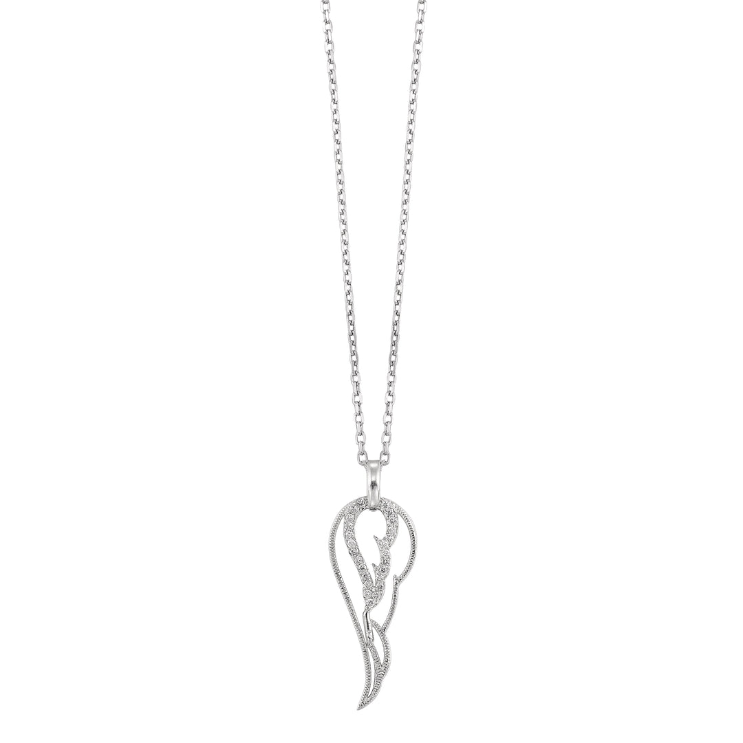 Silver Diamond 1/10Ctw Pendant
