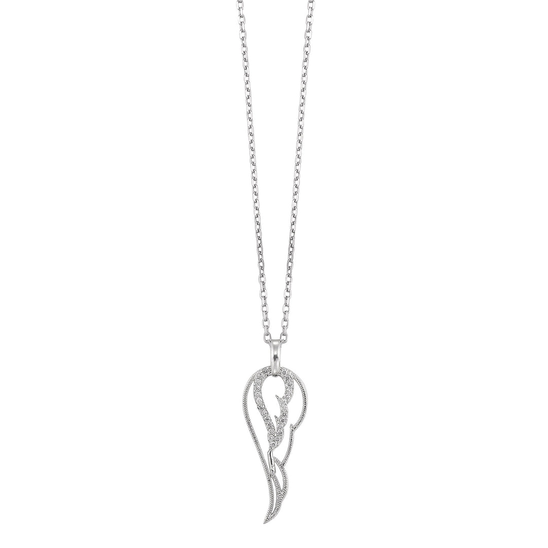 Silver Diamond 1/10Ctw Pendant