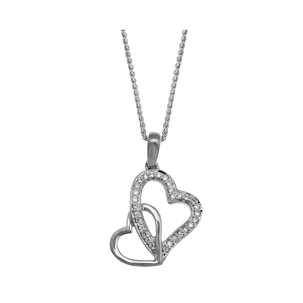 14Kt White Gold Diamond 1/8Ctw Pendant