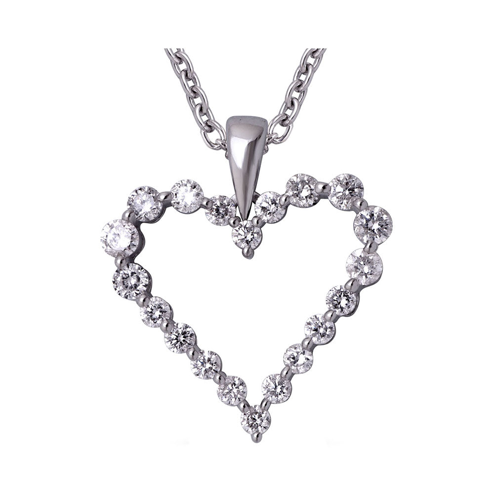 14Kt White Gold Diamond 1/2Ctw Pendant
