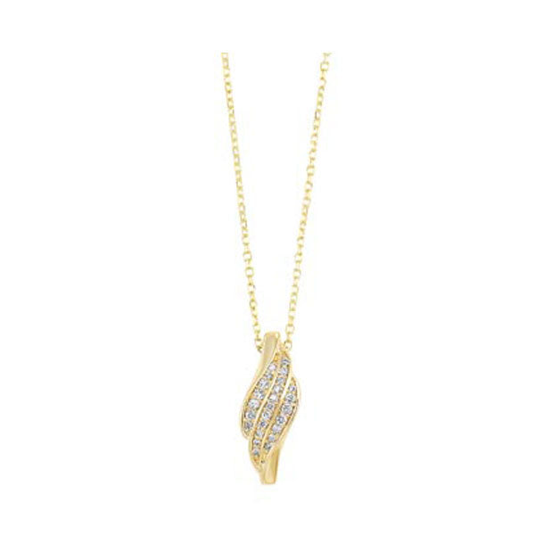 10Kt Yellow Gold Diamond 1/12Ctw Pendant