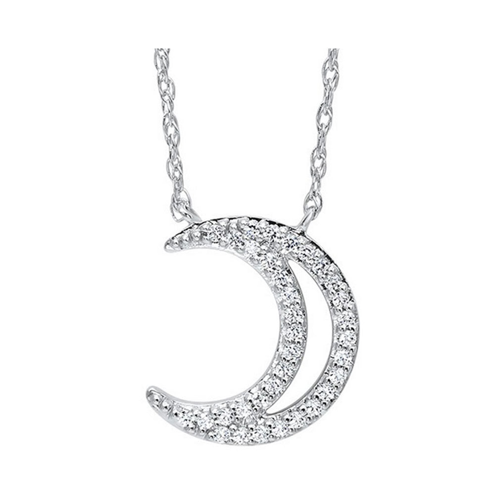 14Kt White Gold Diamond 1/10Ctw Pendant