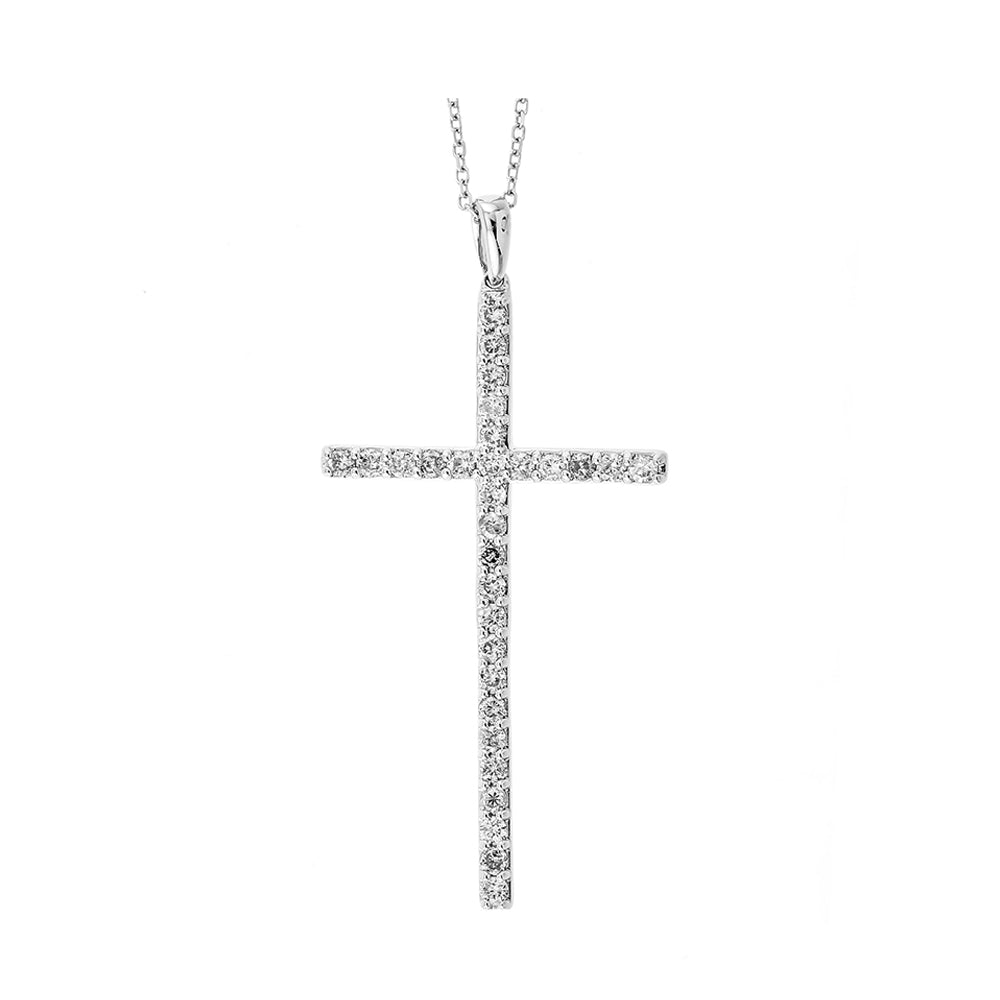 14Kt White Gold Diamond 1/2Ctw Pendant