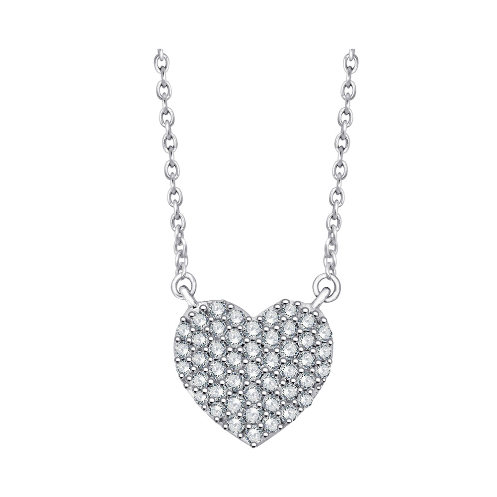 10Kt White Gold Diamond 1/7Ctw Pendant