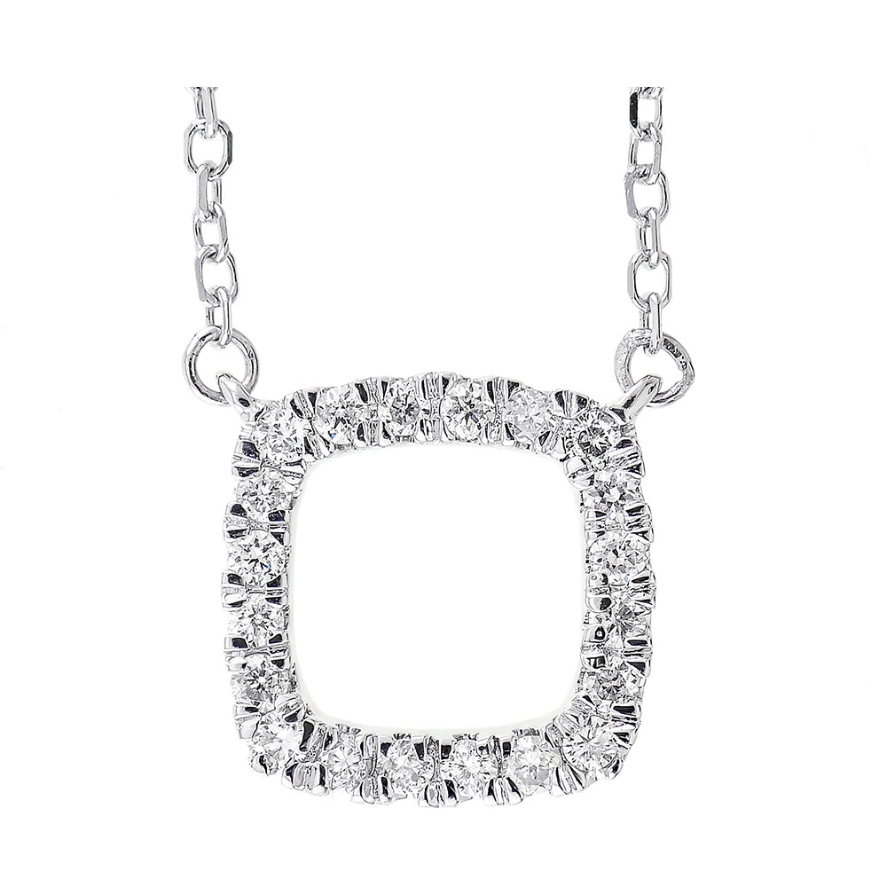 14Kt White Gold Diamond 1/10Ctw Pendant