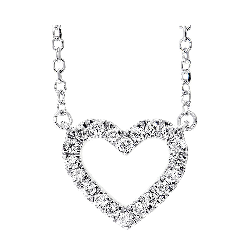 14Kt White Gold Diamond 1/10Ctw Pendant
