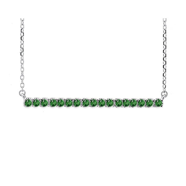 Silver Emerald 1/5Ctw Pendant