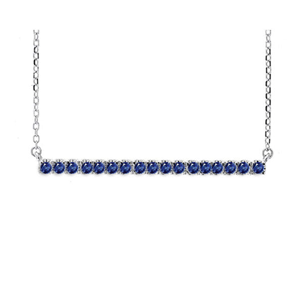 14Kt White Gold Sapphire 1/4Ctw Pendant