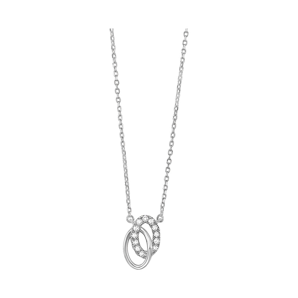 14Kt White Gold Diamond 1/10Ctw Pendant