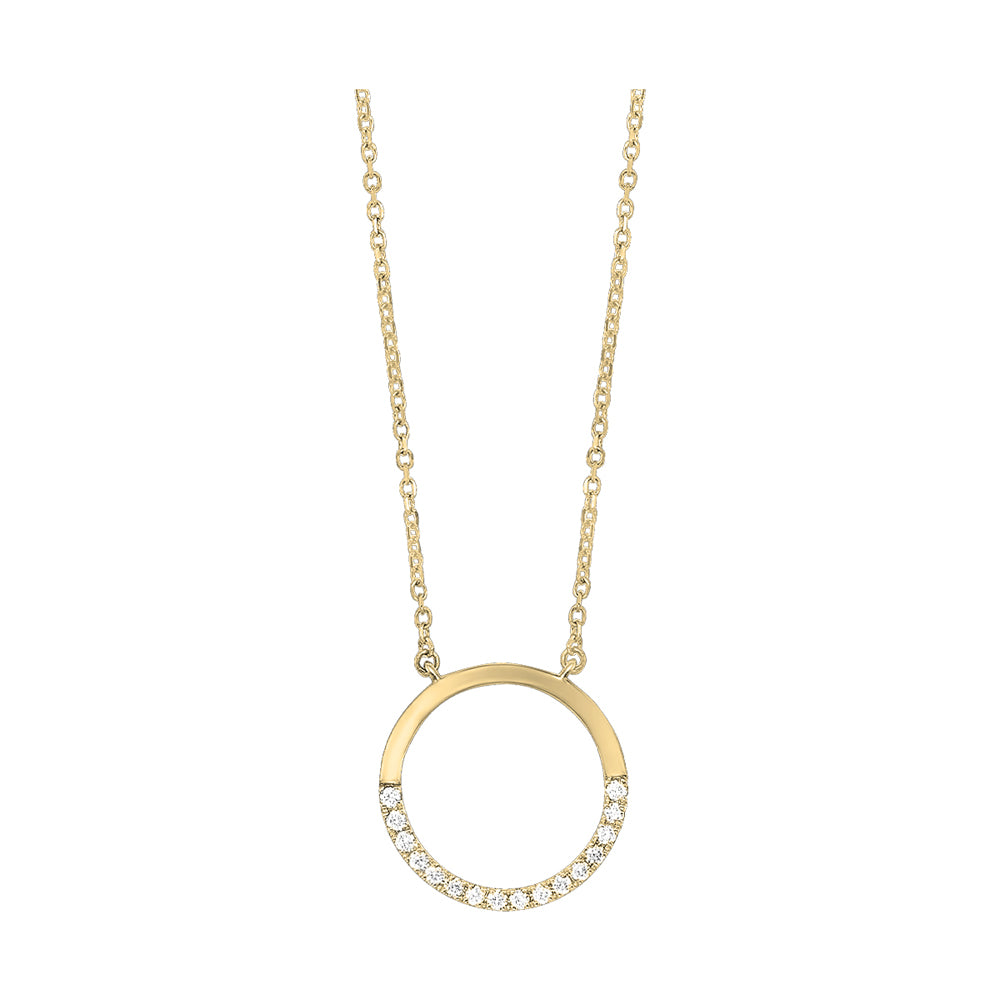14Kt Yellow Gold Diamond 1/12Ctw Pendant