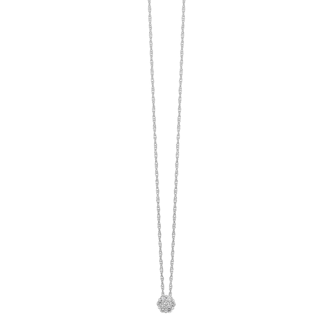 14Kt White Gold Diamond 1/10Ctw Pendant