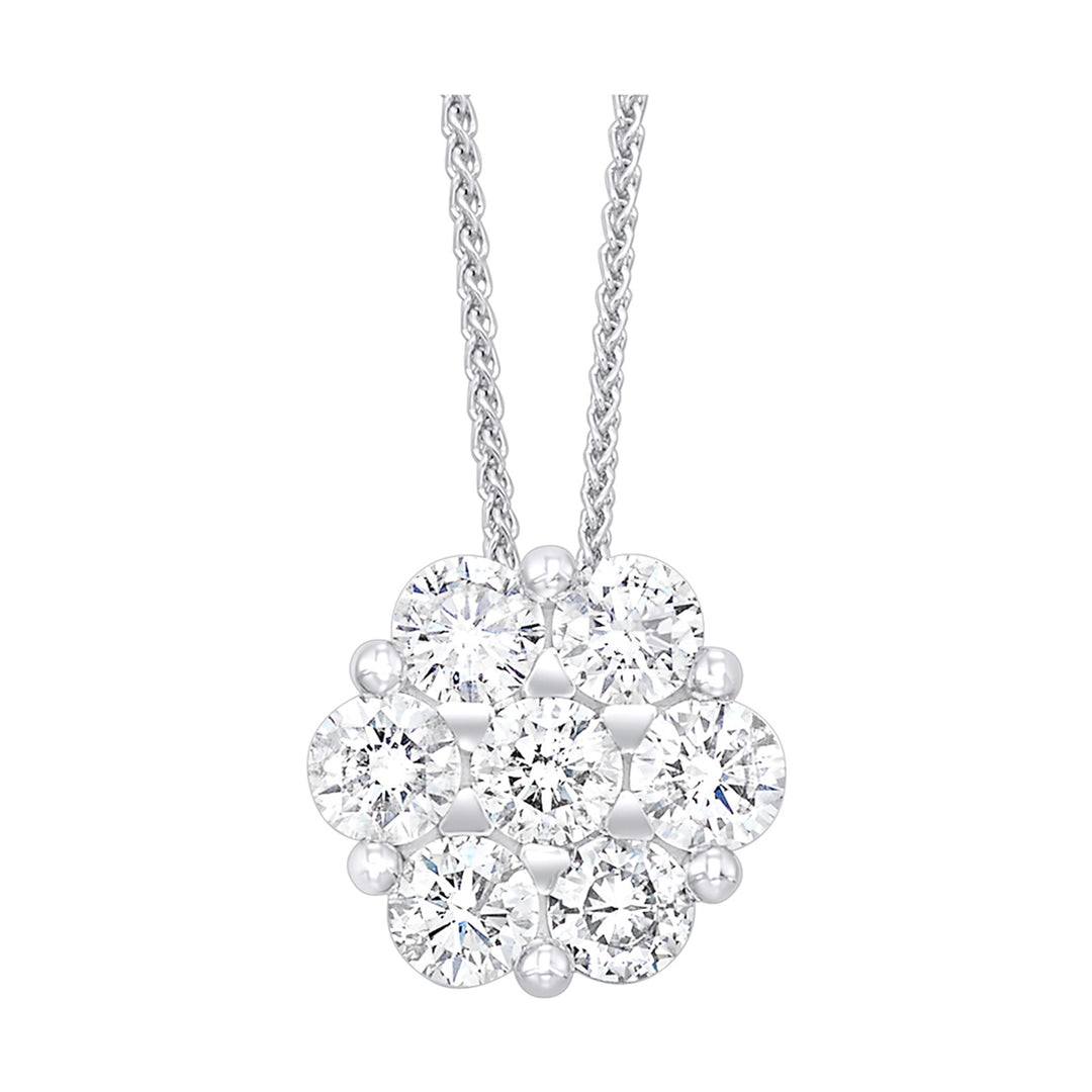 14Kt White Gold Diamond 1/7Ctw Pendant