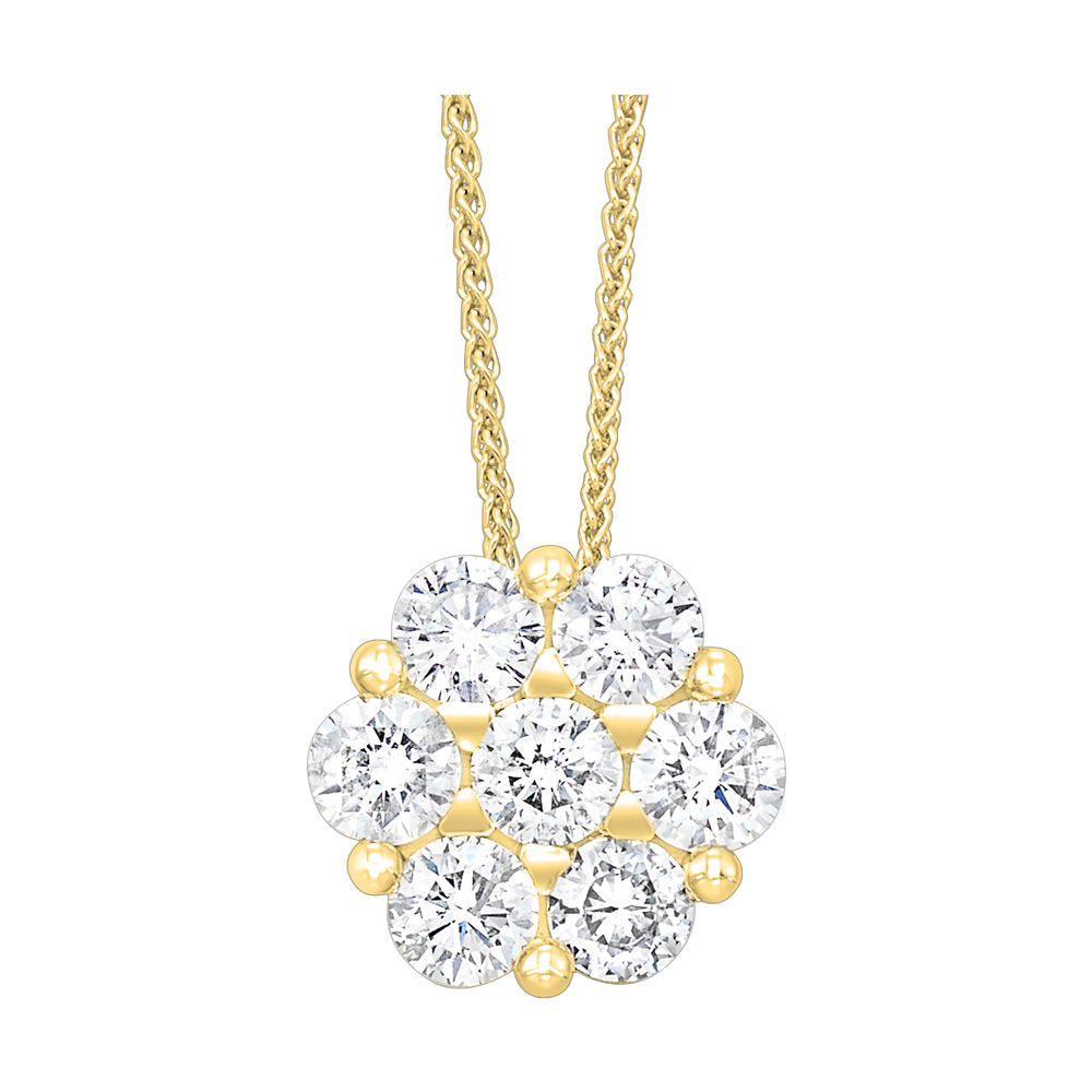 14Kt Yellow Gold Diamond 1/4Ctw Pendant