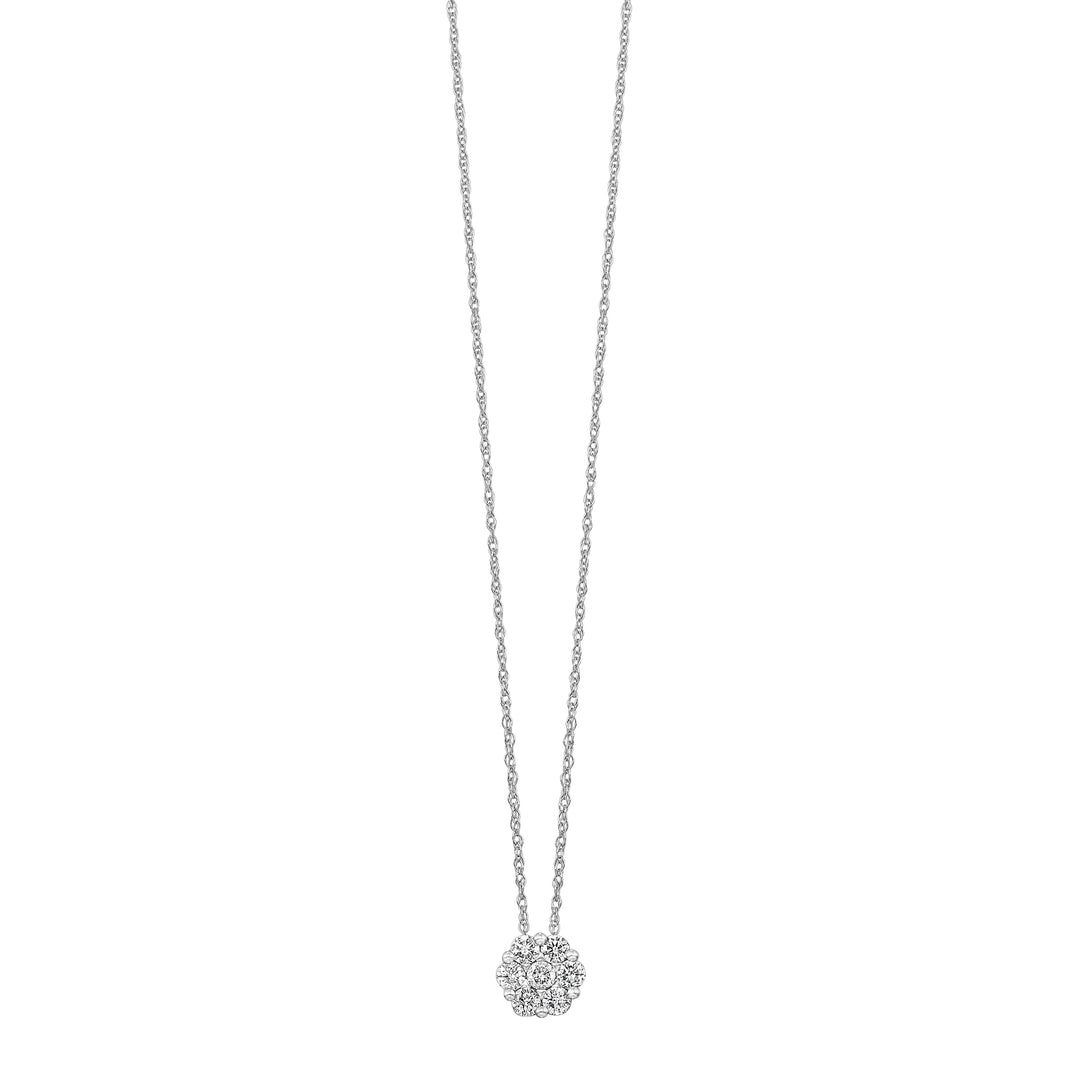14Kt White Gold Diamond 1/3Ctw Pendant