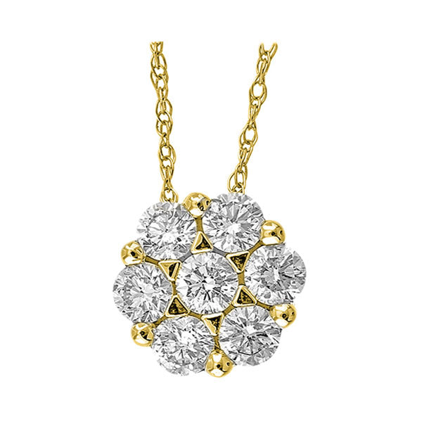 14Kt Yellow Gold Diamond 1/2Ctw Pendant