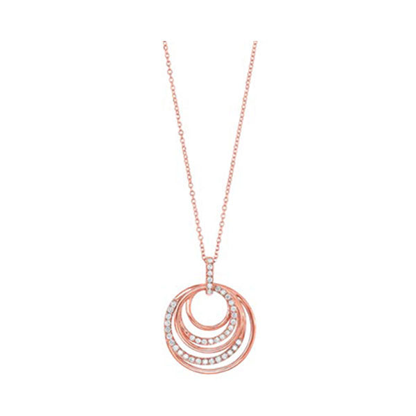 14Kt Rose Gold Diamond 1/4Ctw Pendant