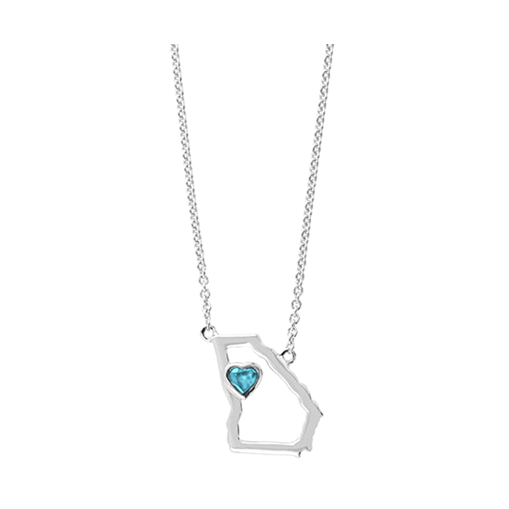 Silver Aquamarine 1/7Ctw Pendant