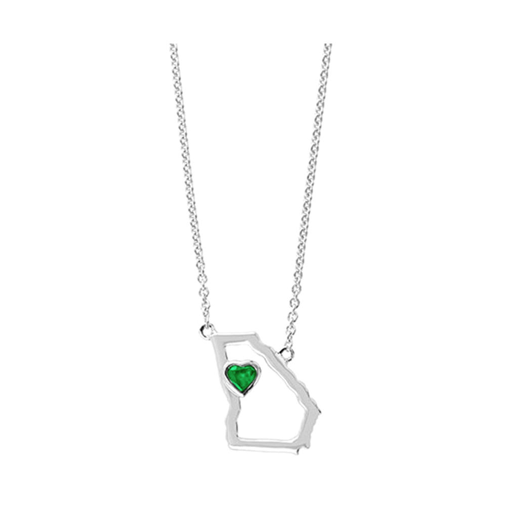Silver Emerald 1/7Ctw Pendant