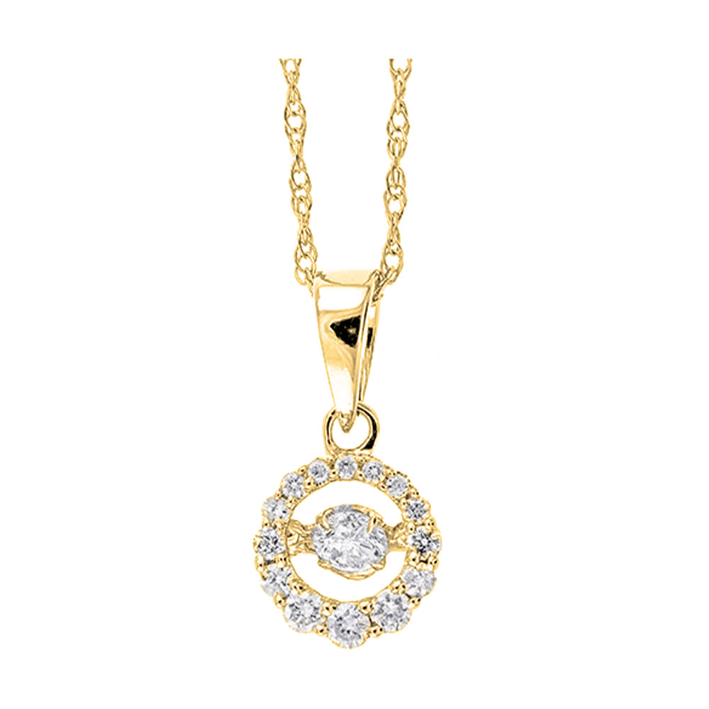 14Kt Yellow Gold Diamond 1/7Ctw Pendant