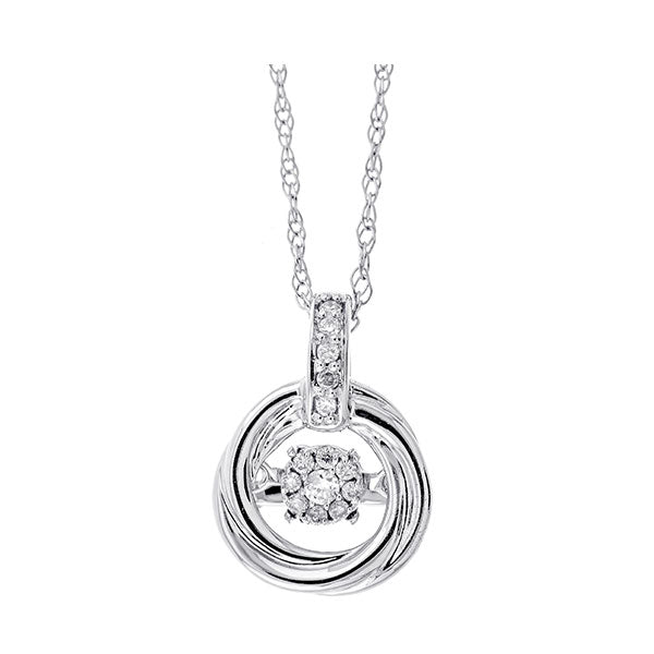 14Kt White Gold Diamond 1/20Ctw Pendant