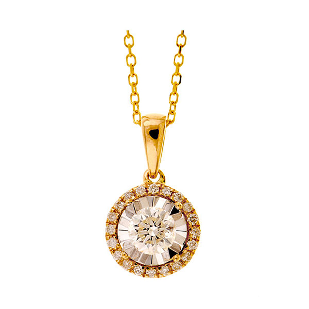14Kt Yellow Gold Diamond 1/3Ctw Pendant