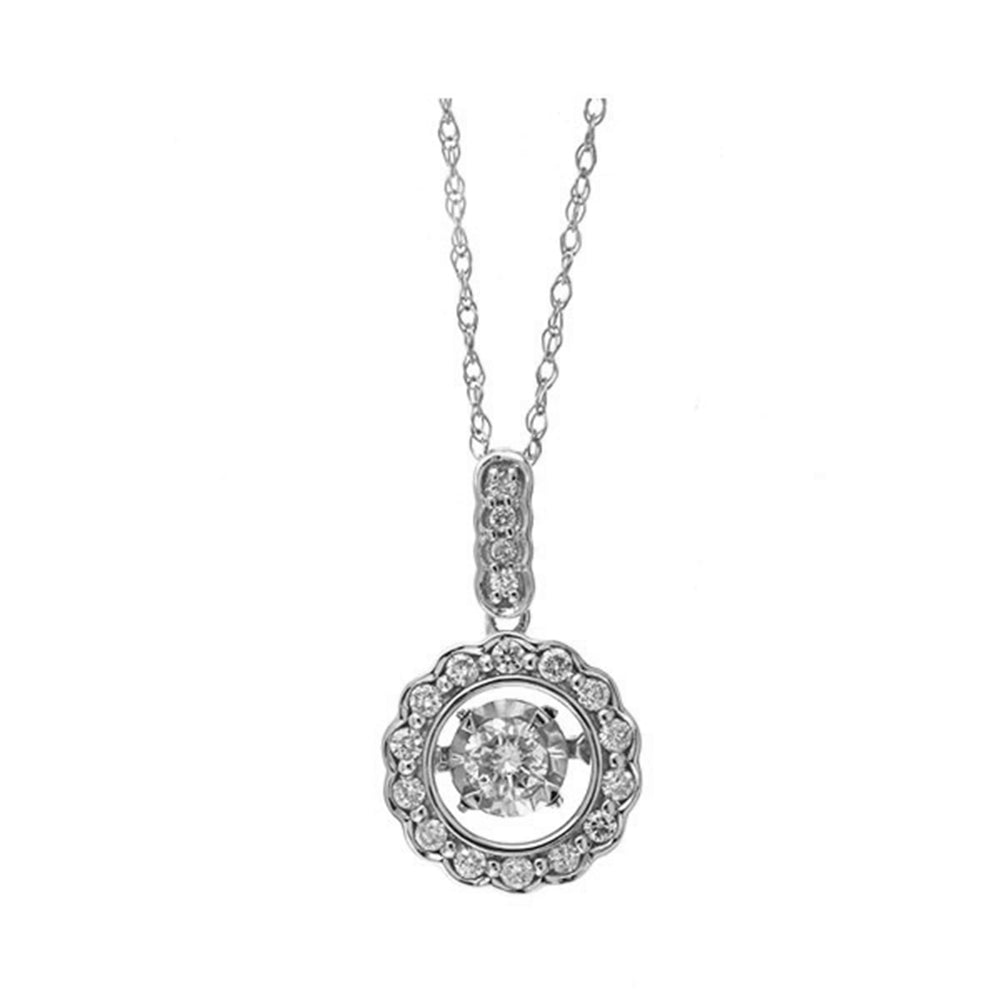 14Kt White Gold Diamond 1/4Ctw Pendant