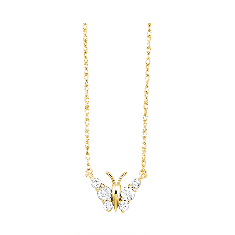 10Kt Yellow Gold Diamond 1/5Ctw Pendant