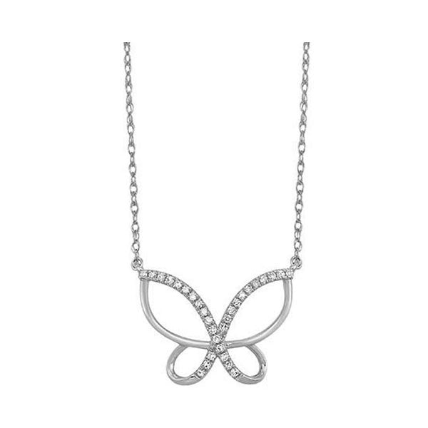 10Kt White Gold Diamond 1/10Ctw Pendant