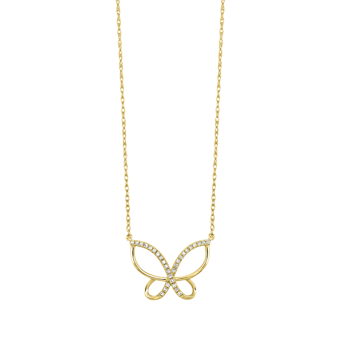 10Kt Yellow Gold Diamond 1/10Ctw Pendant