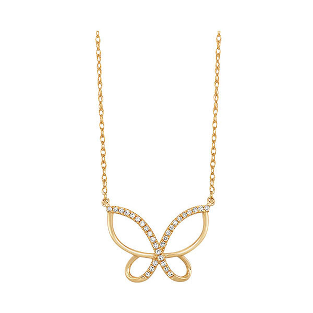 14Kt Yellow Gold Diamond 1/10Ctw Pendant