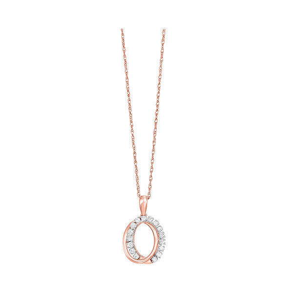 10Kt Rose Gold Diamond 1/10Ctw Pendant