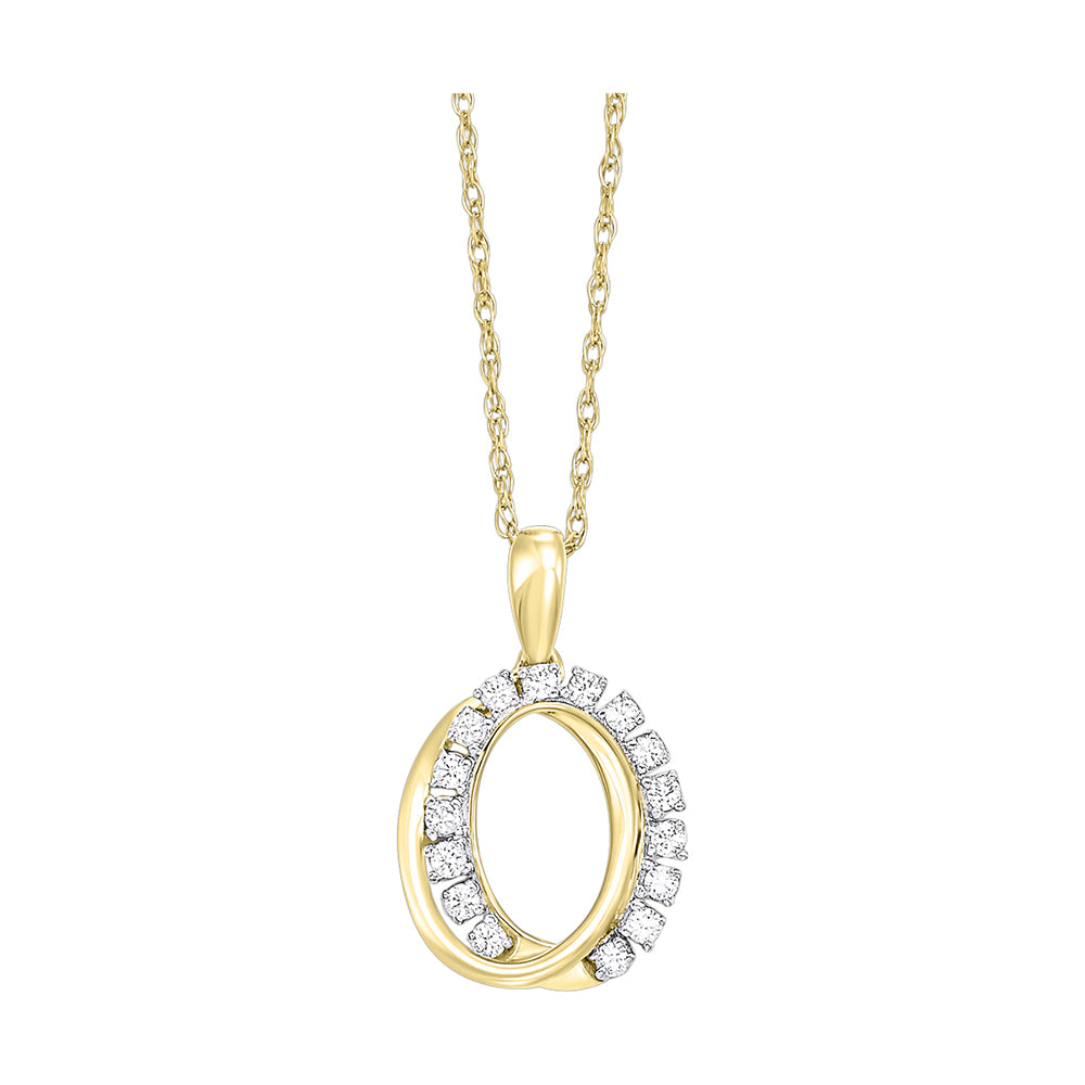 10Kt Yellow Gold Diamond 1/10Ctw Pendant