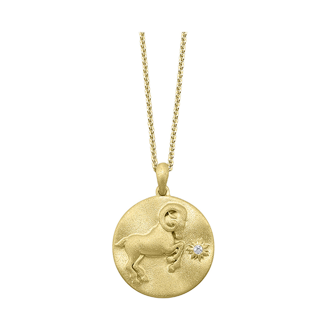 Silver Yellow Diamond 1/50Ctw Pendant